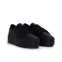 PLATO M SNEAKER - NAPPA/PATENT - BLACK/BLACK