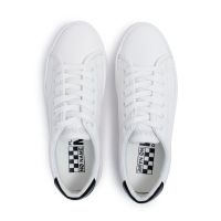 PLATO M SNEAKER - NAPPA/PATENT - WHITE/BLACK
