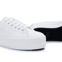 PLATO M SNEAKER - NAPPA/PATENT - WHITE/BLACK