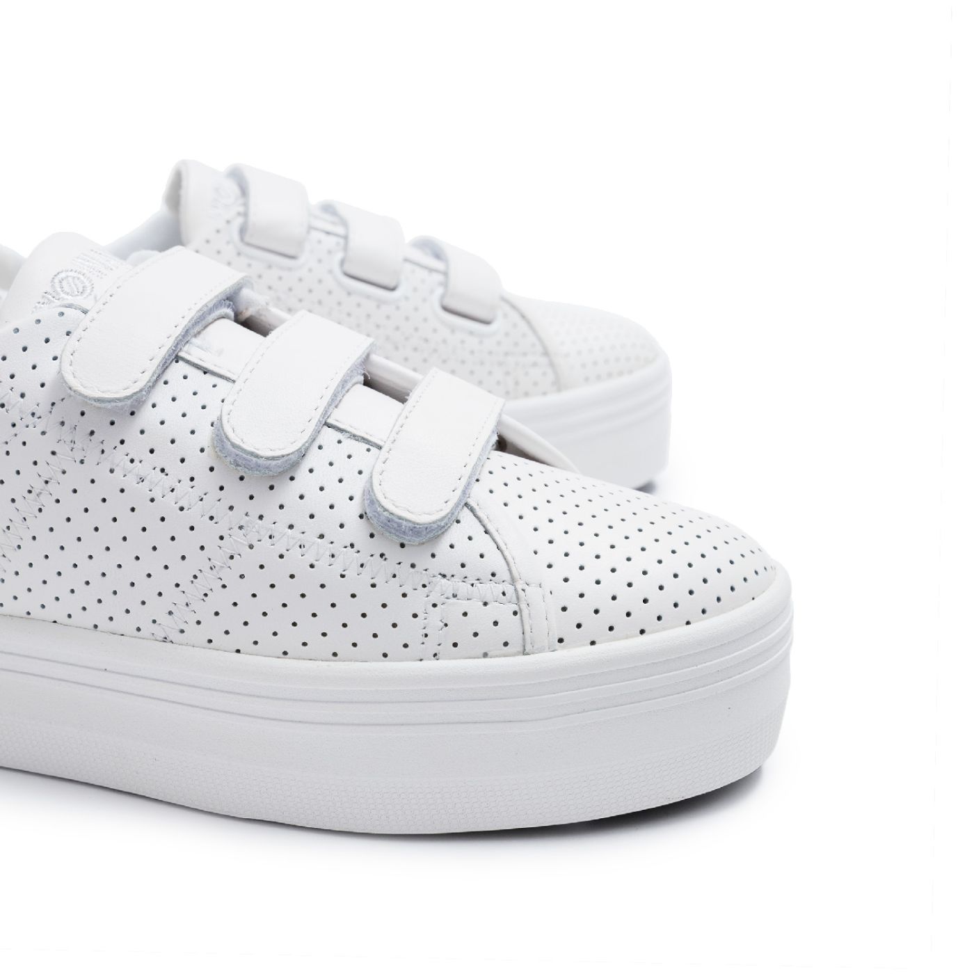 Sneakers Plateforme Plato M Straps - Punch Nappa - White Fox White