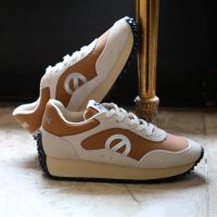 PUNKY JOGGER - SUEDE/TH.NYLON - WHITE/CAMEL