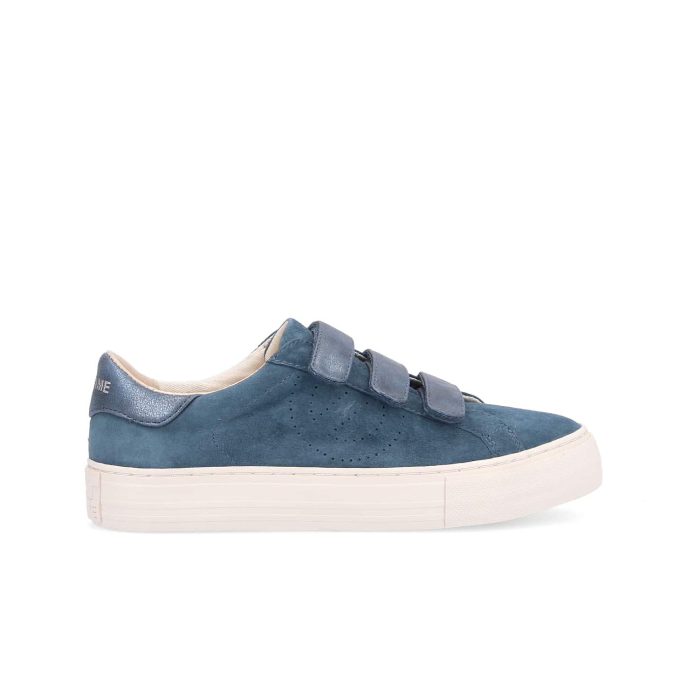 Leather velcro sneakers ARCADE STRAPS PERFOS G.SUEDE NACRE DENIM No Name for woman