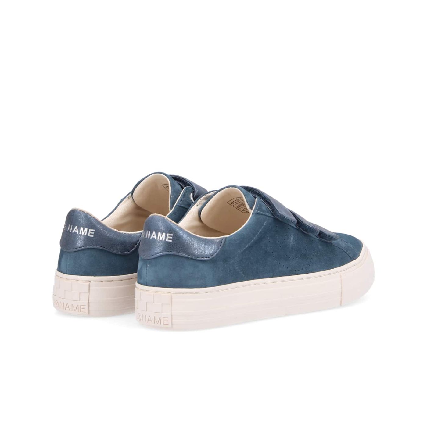 Baskets à scratch en cuir ARCADE STRAPS PERFOS - G.SUEDE/NACRE - DENIM No  Name pour femme