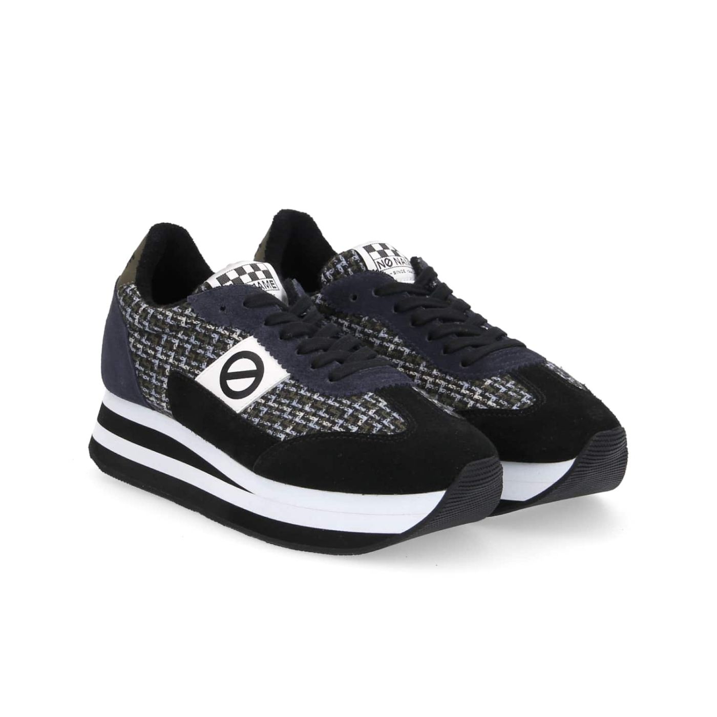 Leather sneakers FLEX M JOGGER SUEDE WIRE BLACK KAKI No Name for woman
