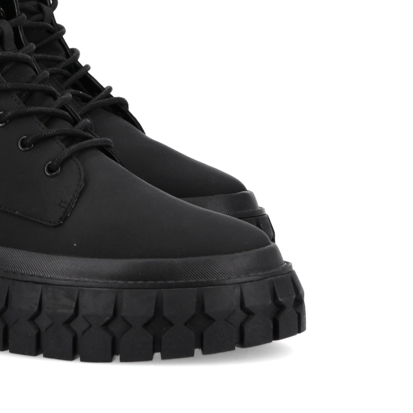 Boots with laces GRAVITEE BOOTS MAT LEATHER BLACK No Name for woman