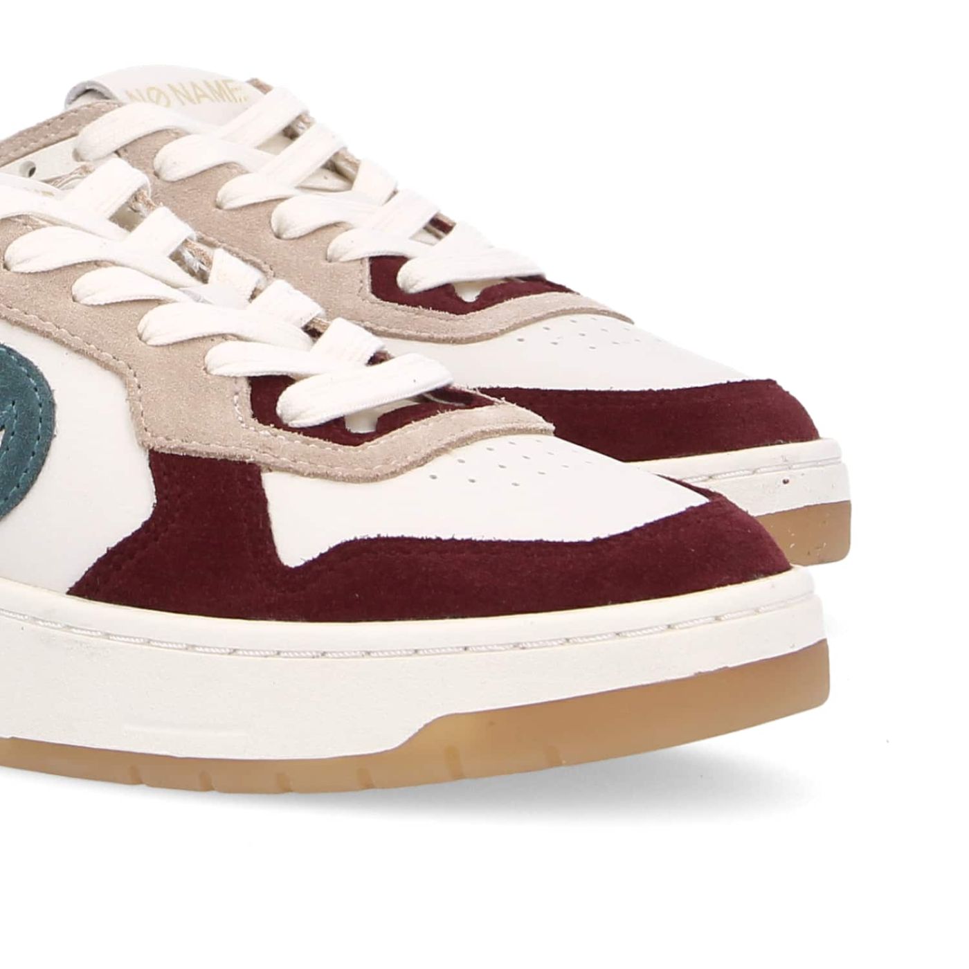 Sneakers à lacets KELLY SNEAKER SOFTNAPPA/SUEDE OFF WHITE/BURGUNDY No  Name pour Femme