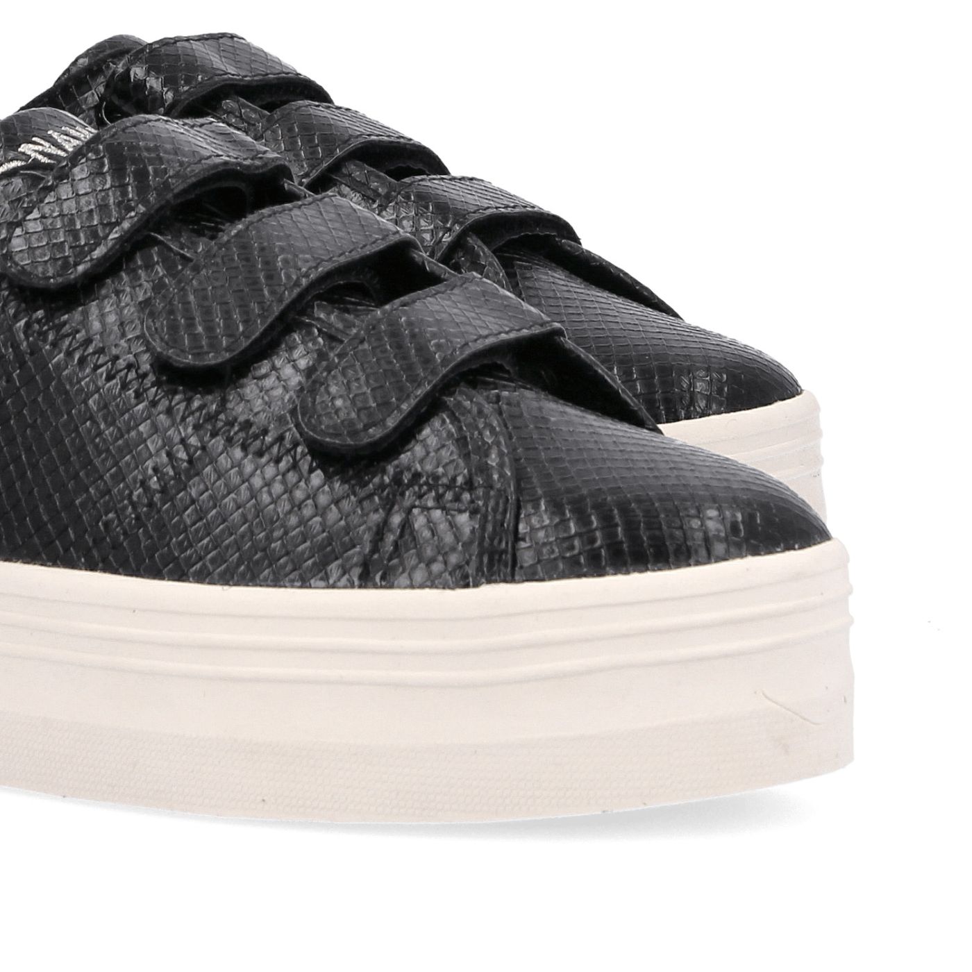 Platform sneakers PLATO M STRAPS PRINT PYTHON BLACK No Name
