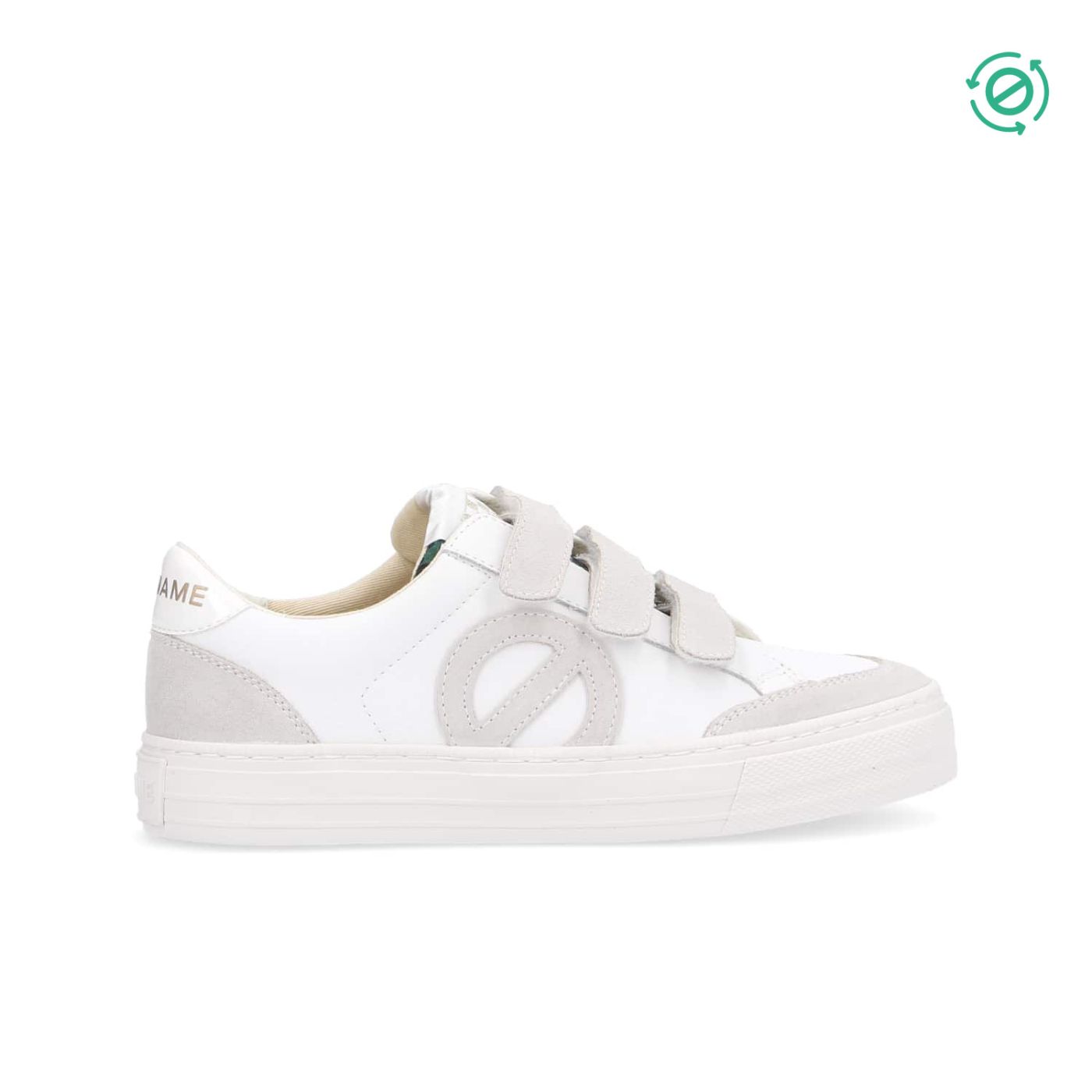 Basket No Name à Lacets Strike Side White/Natural Femme