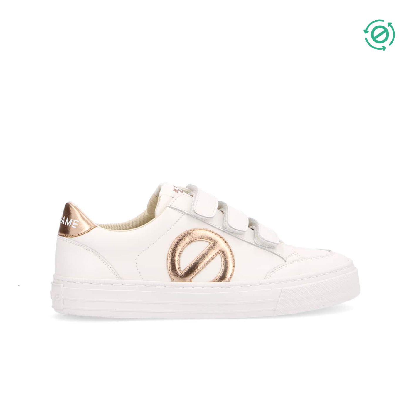 Leather velcro sneakers STRIKE STRAPS NAPPA METAL DOVE COPPER No Name for woman