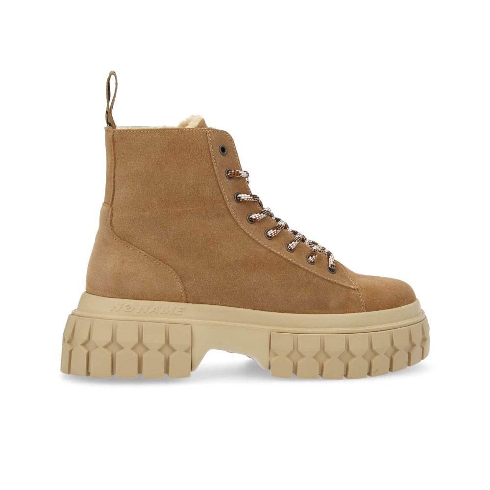 GRAVITEE LOW BOOTS W SUEDE FUR NOISETTE