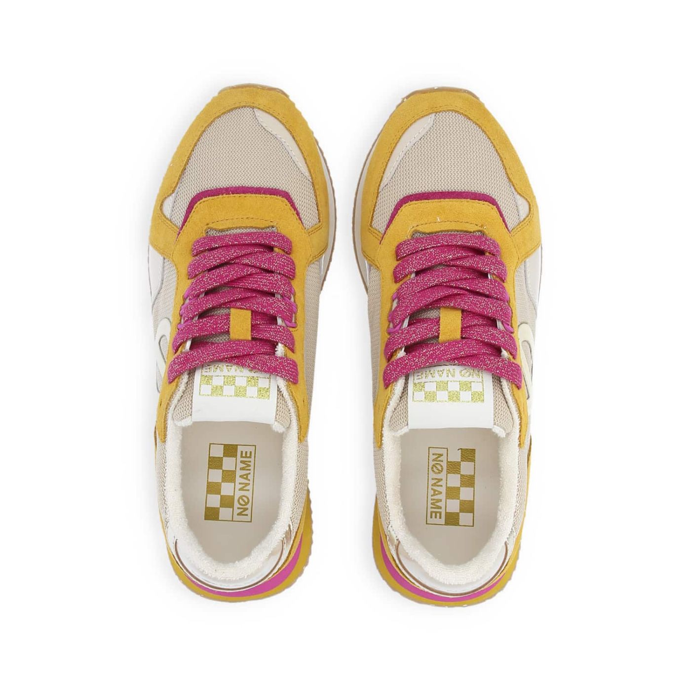 Baskets femme MIA NEW JOGGER JAUNE MAiS SABLE ROSE