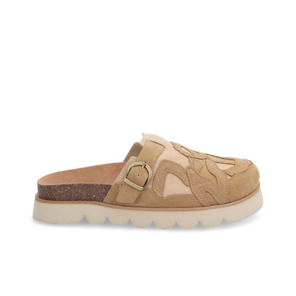 SANDY MULE W - SUEDE/SUEDE - SAND/LIGHT BROWN