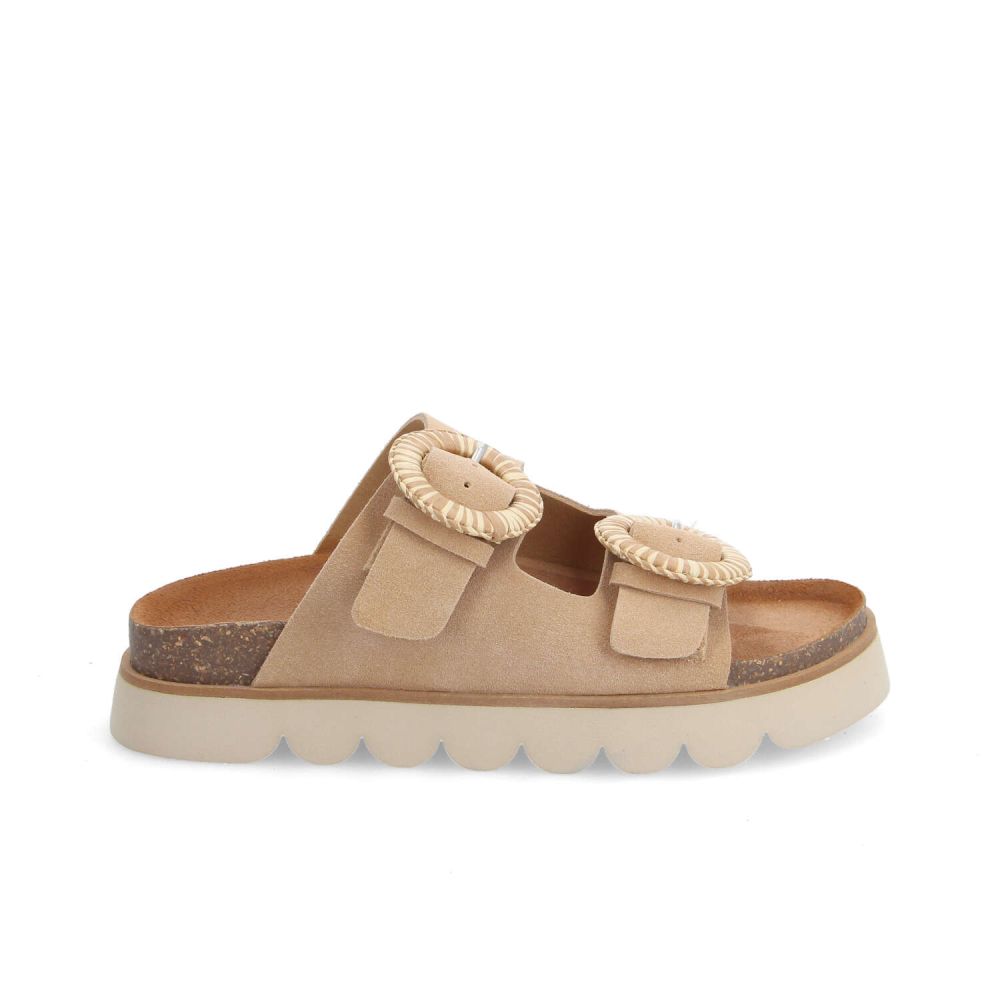 SANDY SLAP W - SUEDE - CAMEL