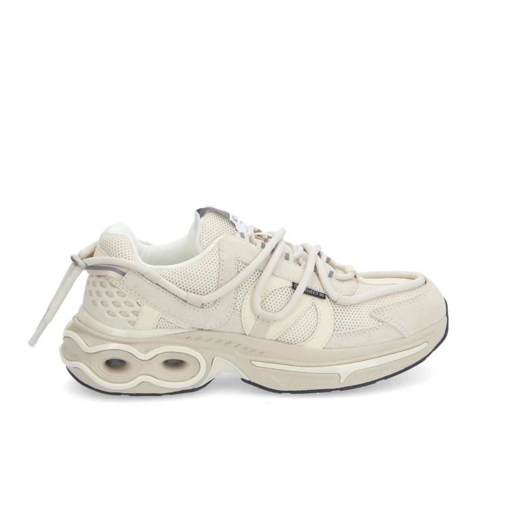 WILLO RUNNER W - MESH/SUEDE - BEIGE/BLANC CASSE