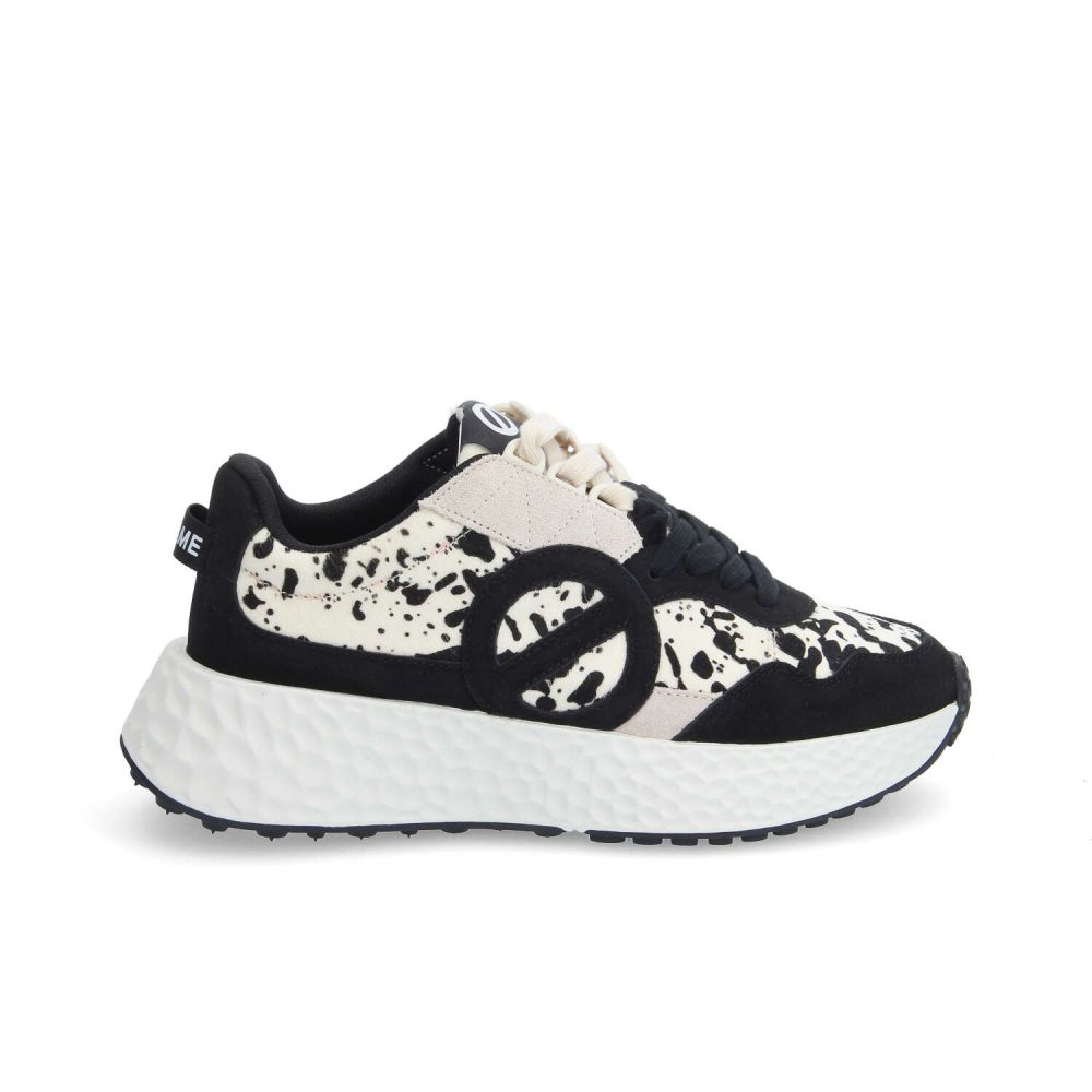 CARTER JOGGER W - SUEDE/P.COW - NERO/BIANCO