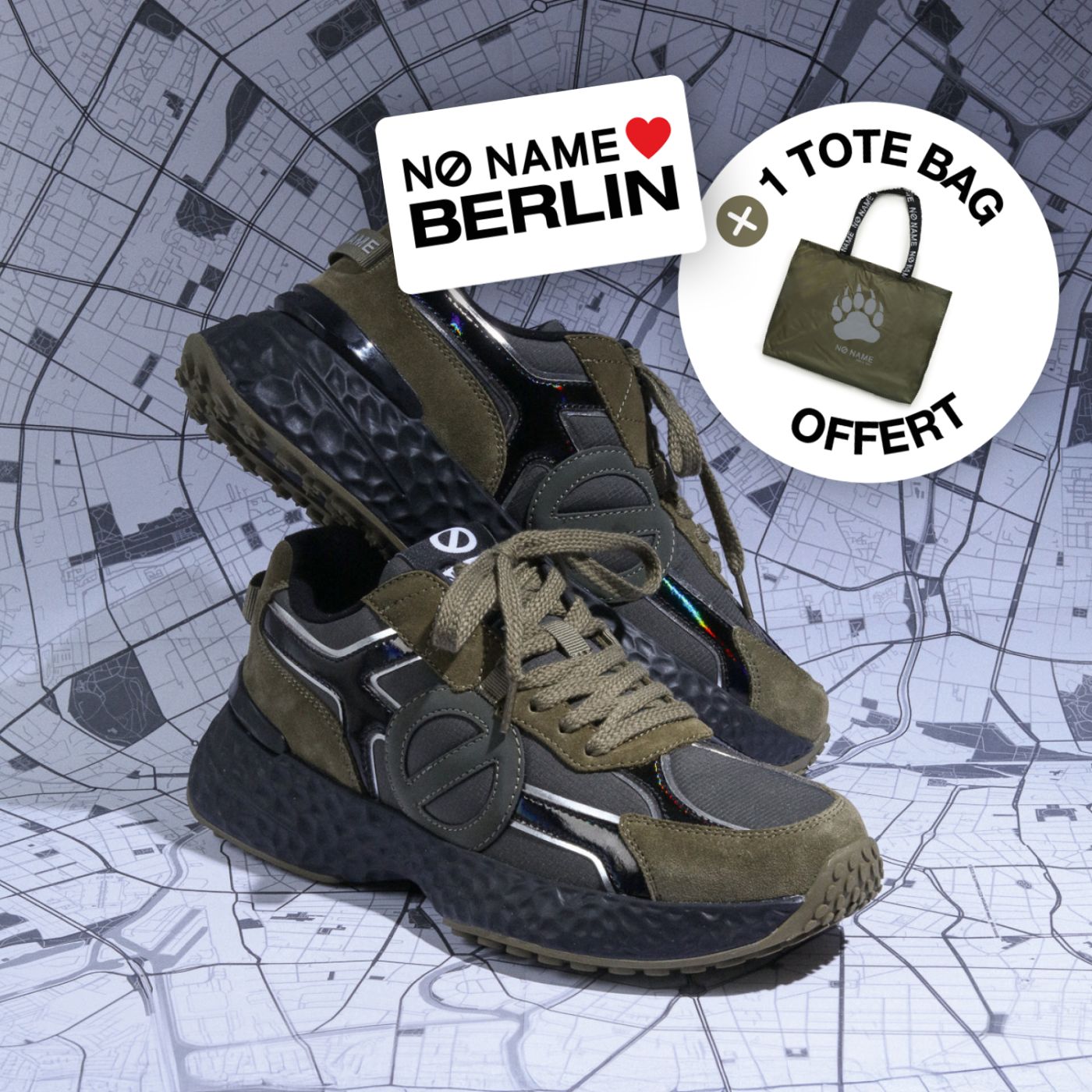 CARTER 2.0 RUNNER M - NYLON/SDE/SHINE - GRIGIO/VERDE CACHI/NERO