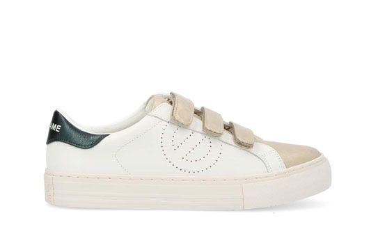 NO NAME Baskets blanche basse en toile pour femme RESET